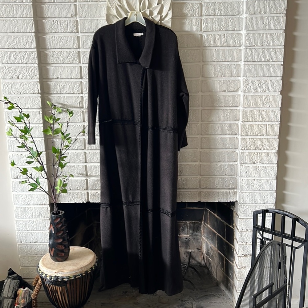 Vintage Chloe couture full length duster in dark chocolate